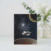 Deep Space - Science Fiction Battle Cruiser Briefkaart (Staand voorkant)