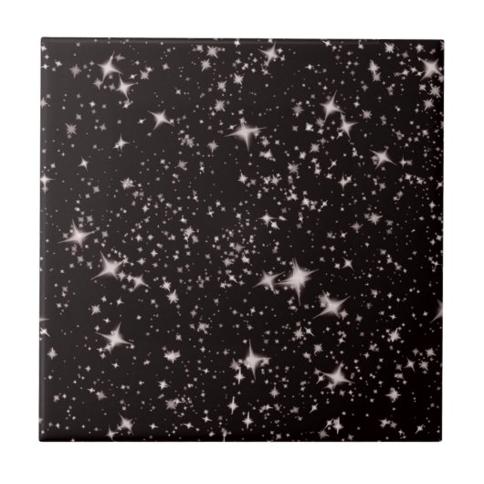 Deep Space sterren Tegeltje (Voorkant)