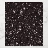 Deep Space sterren Wijn Etiket (Enkel label)