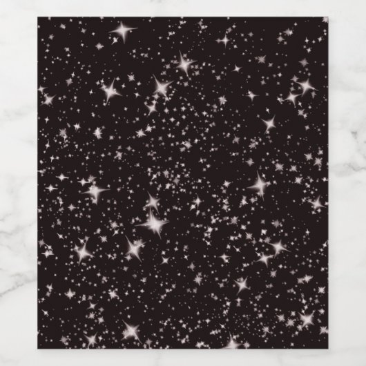 Deep Space sterren Wijn Etiket (Enkel label)