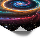 Deep Space Vortex en het wervelende sterrenstelsel Poster (Hoek)