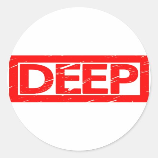 Deep Stamp Ronde Sticker (Voorkant)