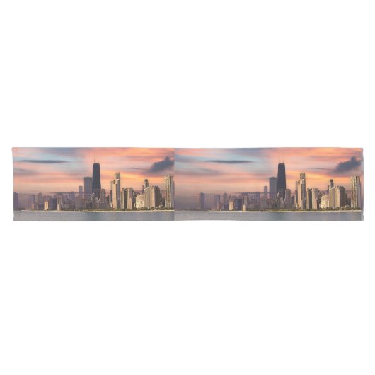 Deep Sunset Chicago Korte Tafelloper (Horizontaal)
