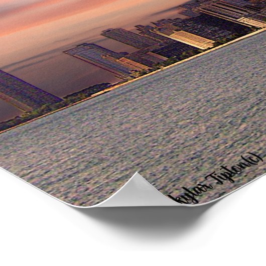 Deep Sunset Chicago Poster (Hoek)