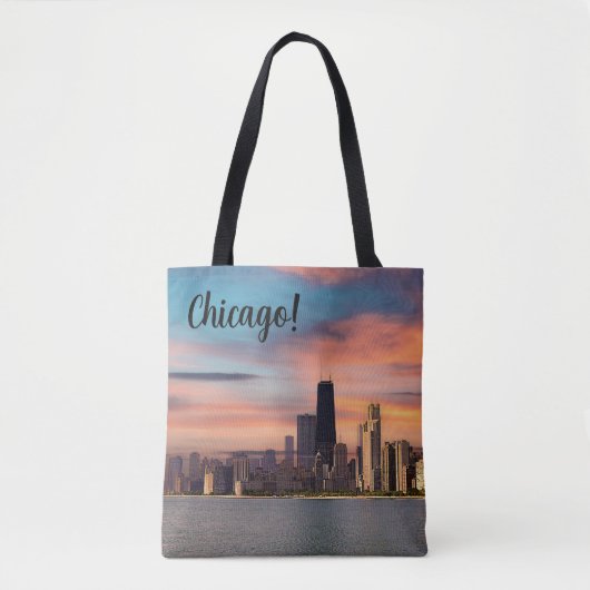 Deep Sunset Chicago Tote Bag (Voorkant)