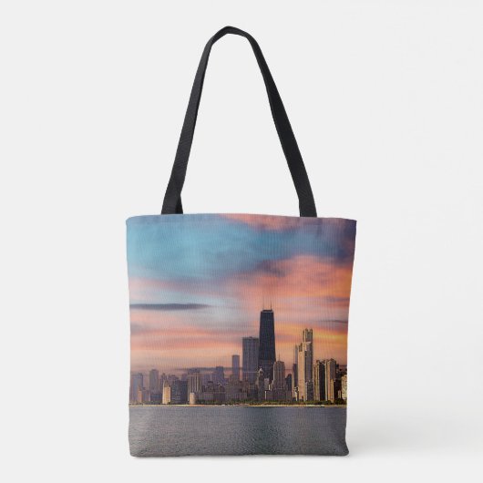 Deep Sunset Chicago Tote Bag (Achterkant)