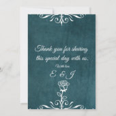 Deep Teal Blue Talavera Mexican Wedding Invitation Kaart (Achterkant)