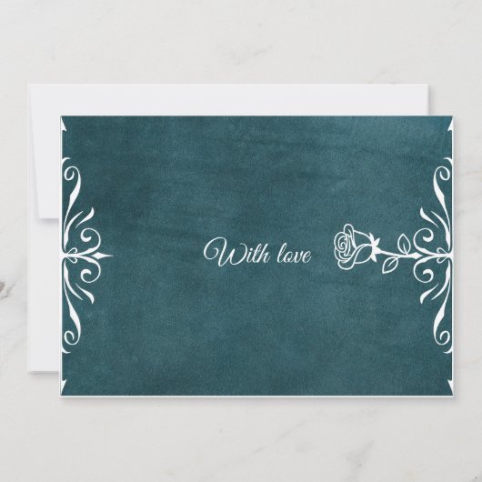 Deep Teal Blue Talavera Mexican Wedding Save The Date (Achterkant)