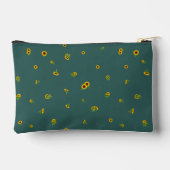 Deep Teal Japanese Sunflower Floral Pattern Etui (Achterkant)