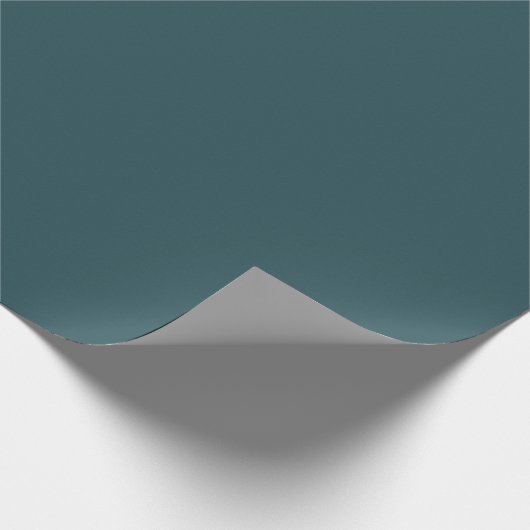 Deep Teal Solid Color Cadeaupapier (Hoek)