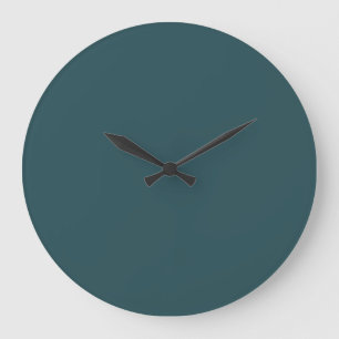 Deep Teal Solid Color Grote Klok