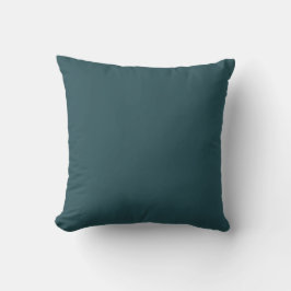 Deep Teal Solid Color Kussen