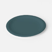 Deep Teal Solid Color Papieren Bordje (Gekanteld)