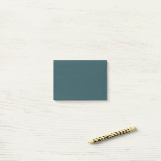 Deep Teal Solid Color Post-it® Notes (Op bureau)