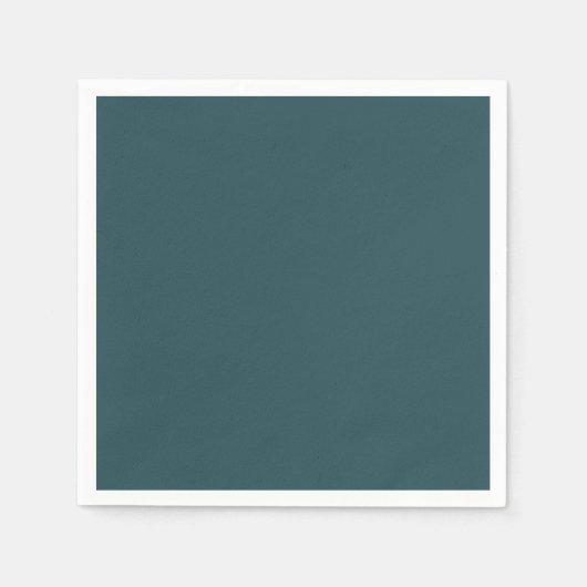 Deep Teal Solid Color Servet (Voorkant)