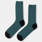 Deep Teal Solid Color Sokken (Links)