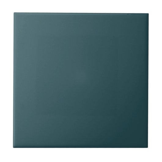 Deep Teal Solid Color Tegeltje (Voorkant)