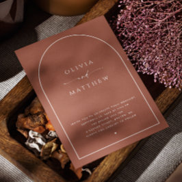 Deep Terracotta Arch Fall Wedding | Foto + QR Kaart