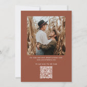 Deep Terracotta Fall Wedding | Autumn Photo & QR Kaart (Achterkant)