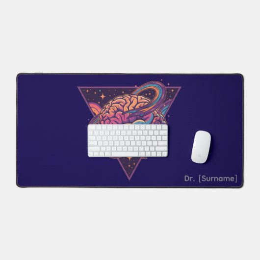 Deep Thinker - Custom Name Robot Brain Desk Mat (Keyboard & Muis)