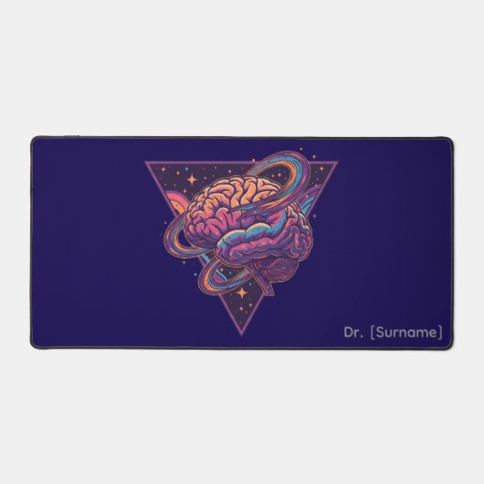 Deep Thinker - Custom Name Robot Brain Desk Mat (Voorkant)