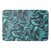 Deep Thought - Zwart en blauwgroen : Badmat (Voorkant)