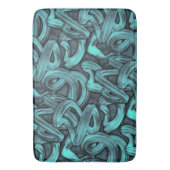 Deep Thought - Zwart en blauwgroen : Badmat (Voorkant Verticaal)