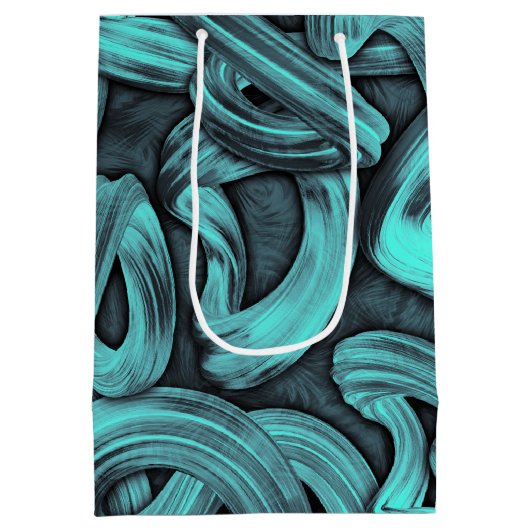 Deep Thought - Zwart en blauwgroen : Medium Cadeauzakje (Achterkant)