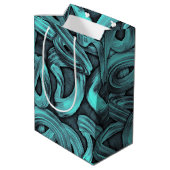 Deep Thought - Zwart en blauwgroen : Medium Cadeauzakje (Achterkant Gekanteld)