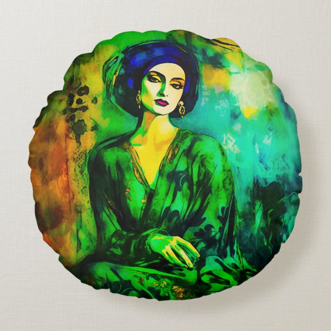 Deep Thoughts Rond Kussen (Voorkant)