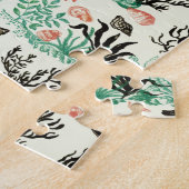 Deep Tropical Ocean Zee Coral Seashell Waterverf Legpuzzel (Zijkant)