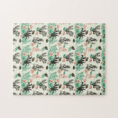 Deep Tropical Ocean Zee Coral Seashell Waterverf Legpuzzel (Horizontaal)