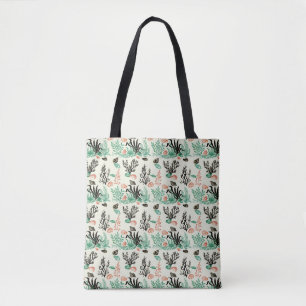 Deep Tropical Ocean Zee Coral Seashell Waterverf Tote Bag
