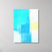 "Deep" Turquoise Abstracte kunst Canvas Afdruk (Voorkant)