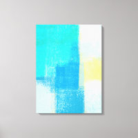 "Deep" Turquoise Abstracte kunst