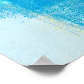 'Deep' Turquoise Abstracte kunst schilderen Poster (Hoek)