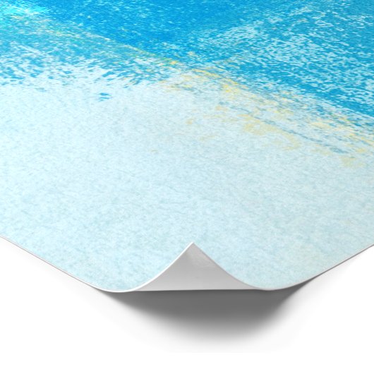 'Deep' Turquoise Abstracte kunst schilderen Poster (Hoek)