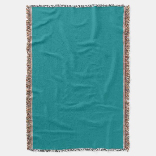 Deep Turquoise Throw Blanket Deken (Voorkant Verticaal)
