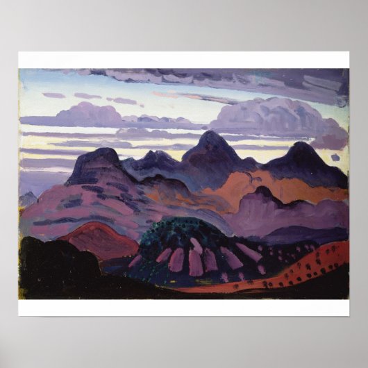 Deep Twilight, Pyrenees, c.1912-13 (olie op het pa Poster (Voorkant)