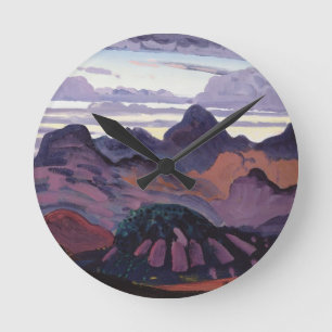 Deep Twilight, Pyrenees, c.1912-13 (olie op het pa Ronde Klok