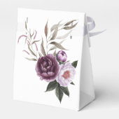 Deep Velvet Floral Baby shower Hartelijk dank Bedankdoosjes (Achterkant)