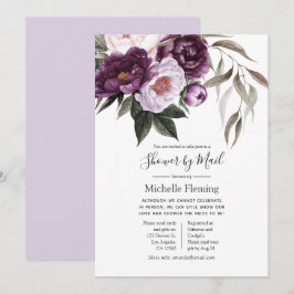 Deep Velvet Floral Bridal of Baby shower per post Kaart