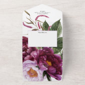 Deep Velvet Floral bruiloft in één uitnodiging (Buitenkant)