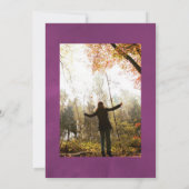 Deep Velvet Floral Celebration of Life Photo Kaart (Achterkant)