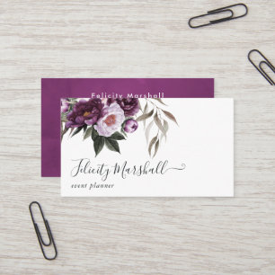Deep Velvet Floral Visitekaartje