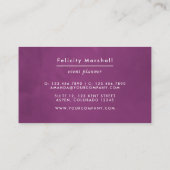 Deep Velvet Floral Visitekaartje (Achterkant)