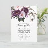 Deep Velvet Floral Vrijgezellenfeest per post Kaart (Staand voorkant)