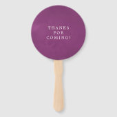 Deep Velvet Floral Wedding Favor Handwaaier (Achterkant)