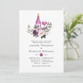 Deep Velvet Floral Wine Tasting repetitie diner Kaart (Staand voorkant)