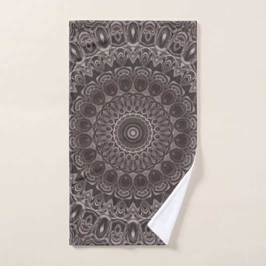 Deep Velvet Waterverf Mandala beroemd gemaakt door Bad Handdoek (Handdoek)